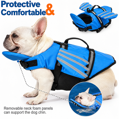 Dog Life Jacket with Chin Support & Rescue Handle