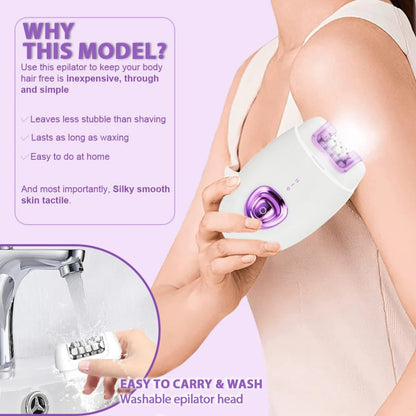 2-in-1 Rechargeable Body Epilator and Shaver With LED light