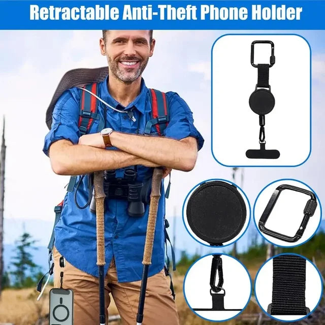 Retractable Anti-Theft Phone Holder