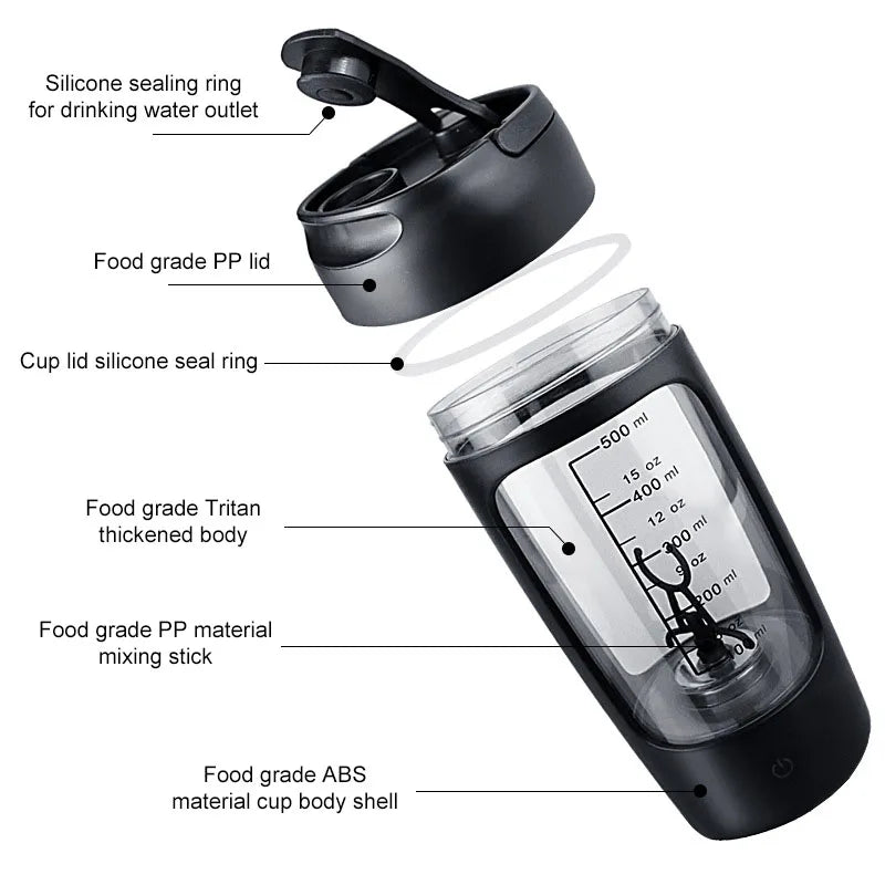Portable Electric Shaker Bottle