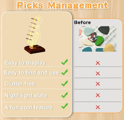 LED Guitar Pick Holder & Display Stand