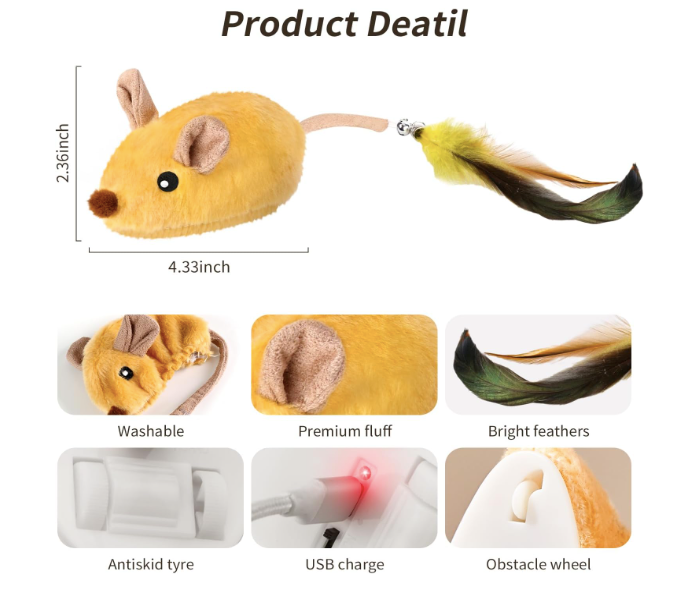 LED Electric Interactive Mouse Cat Toy