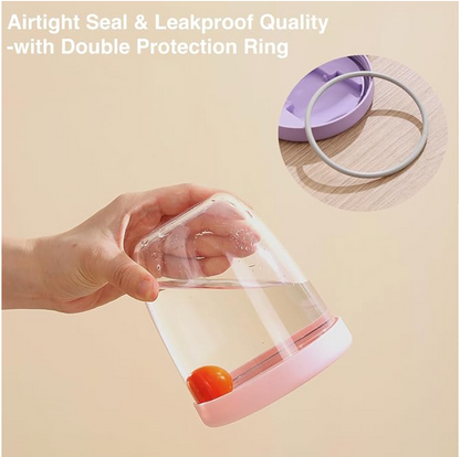 Salad Box Fruit Cup with Fork Double-Layer Quick-Draining Leak-Proof  Storage Containers