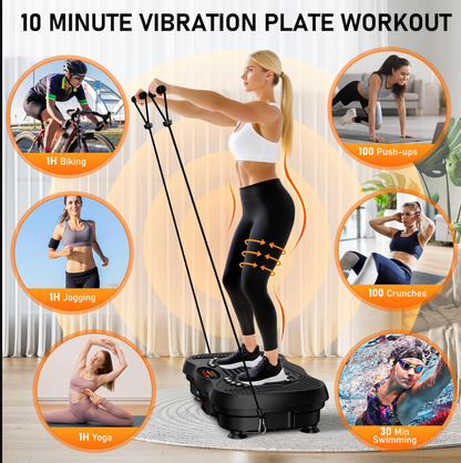 Lymphatic Vibrating Platform With Stretch Bands