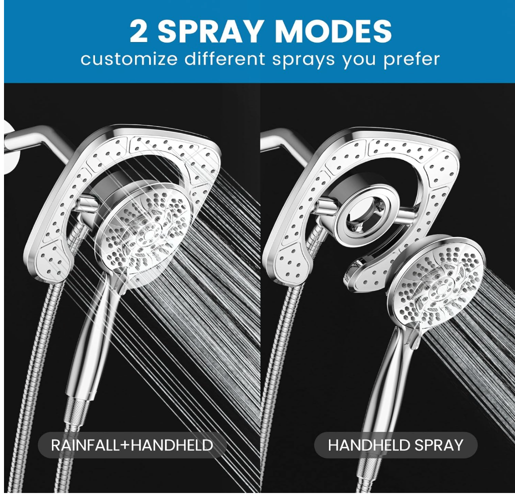 2 In 1 Magnetic & Rotatable Shower Head