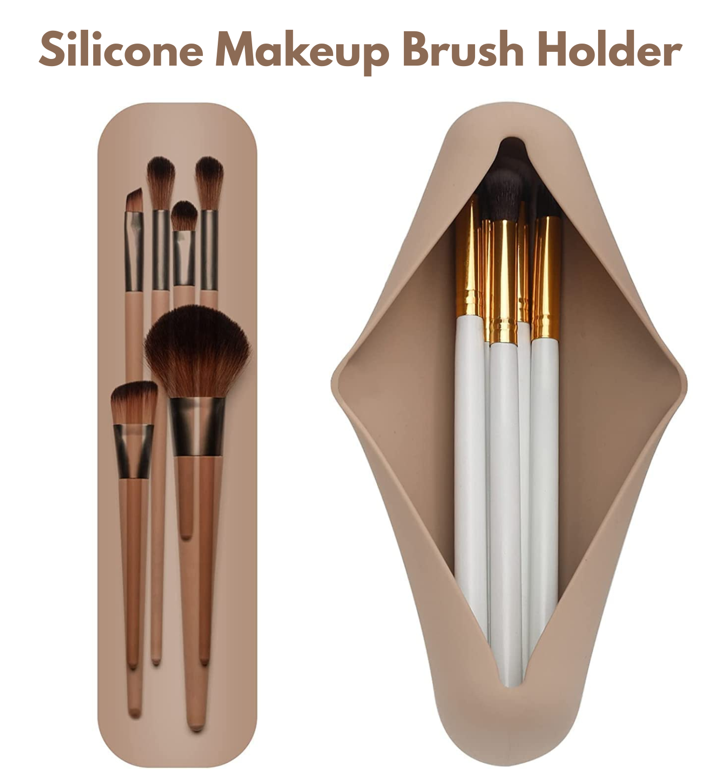 Compact Silicone Makeup Brush Holder