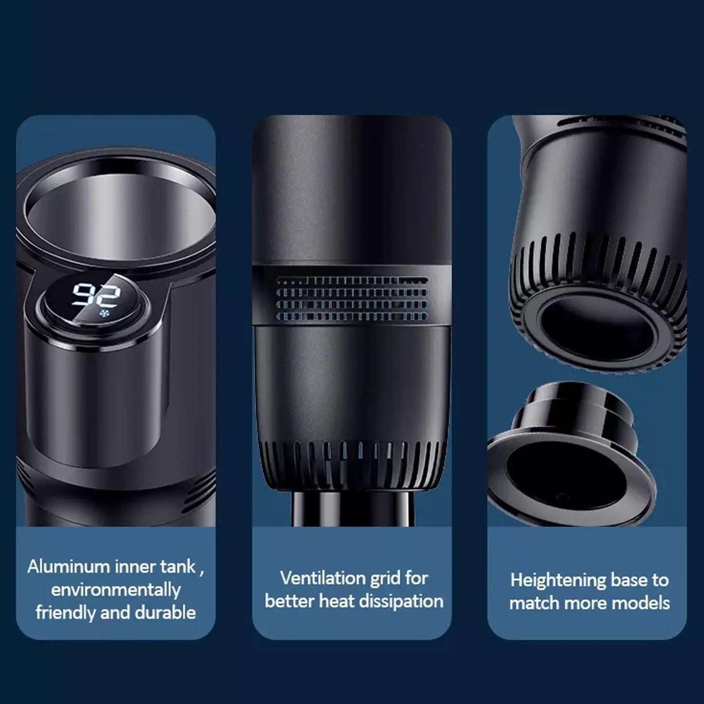 2in1 Auto Car Heating Cooling Cup With Digital Display