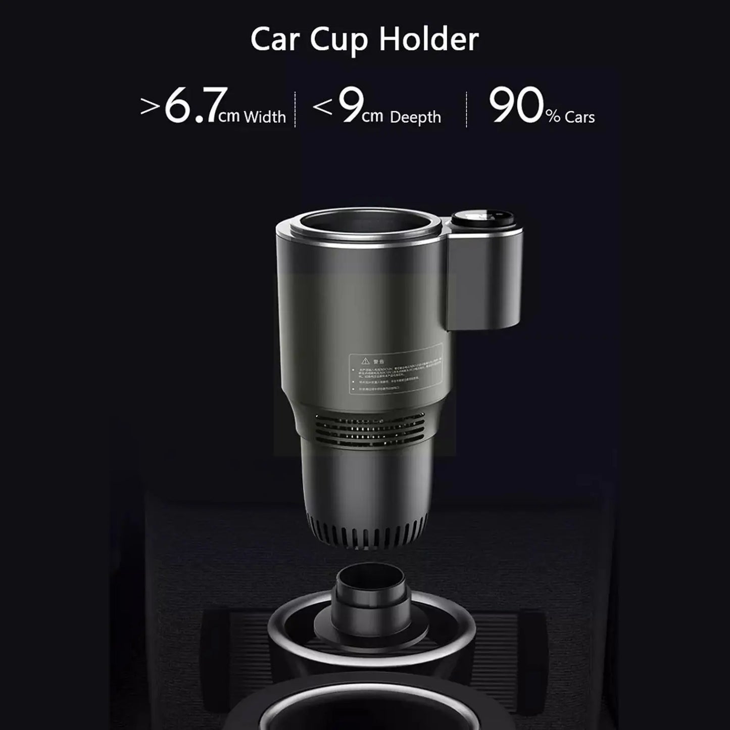 2in1 Auto Car Heating Cooling Cup With Digital Display