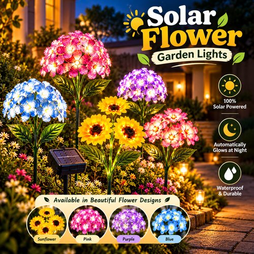 BloomGlow™ – Solar Flower Garden Lights
