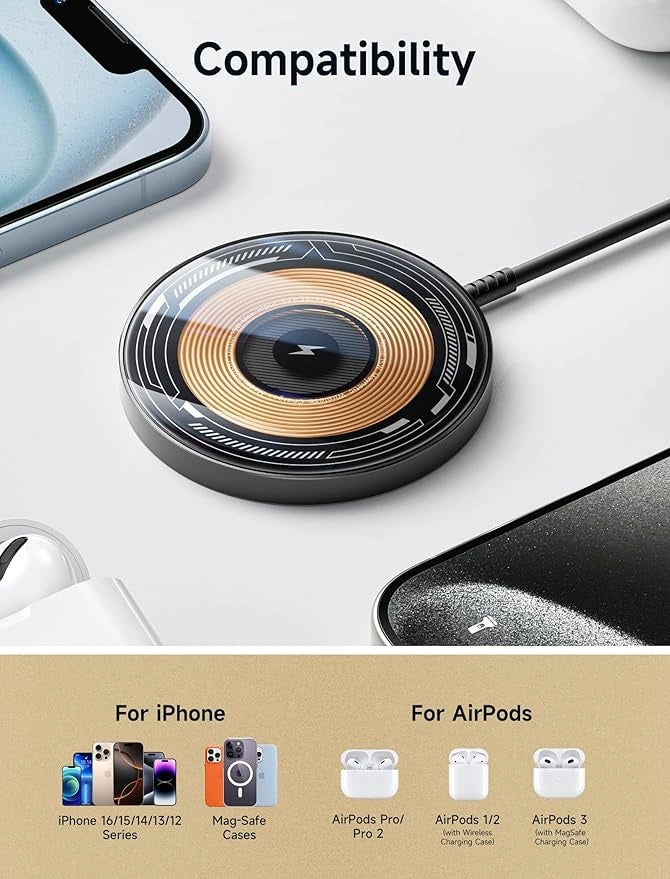 Transparent Magnetic Wireless Magsafe Charger