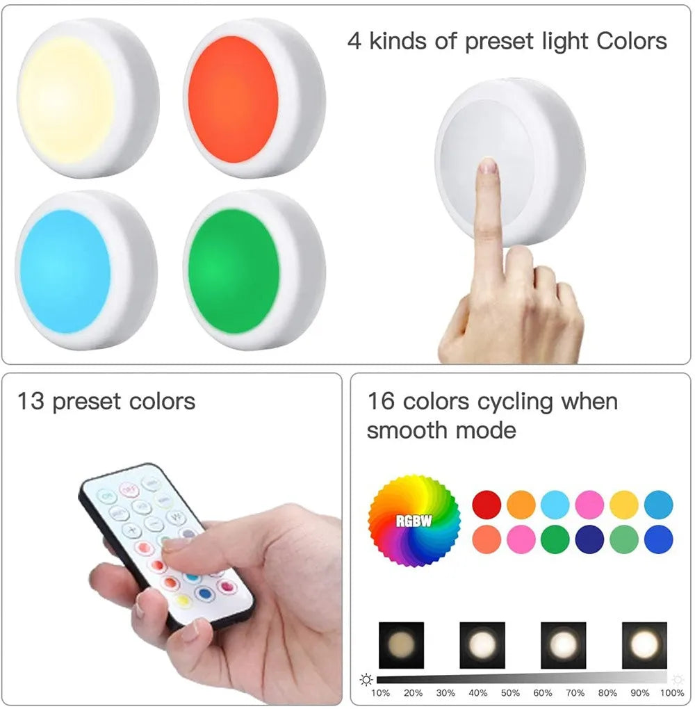 Rechargeable Wireless LED Cabinet Light (Pack of 2)