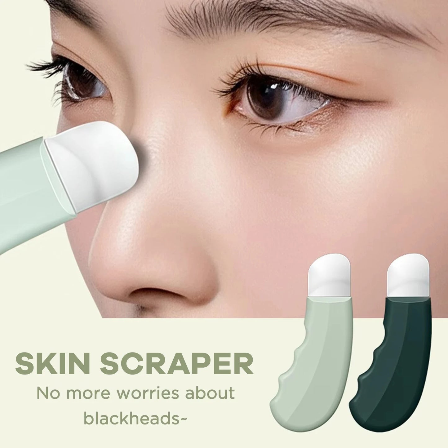 Blackhead Remover Tool, Silicone Face Scraper for Deep Cleansing (Pack Of 2)