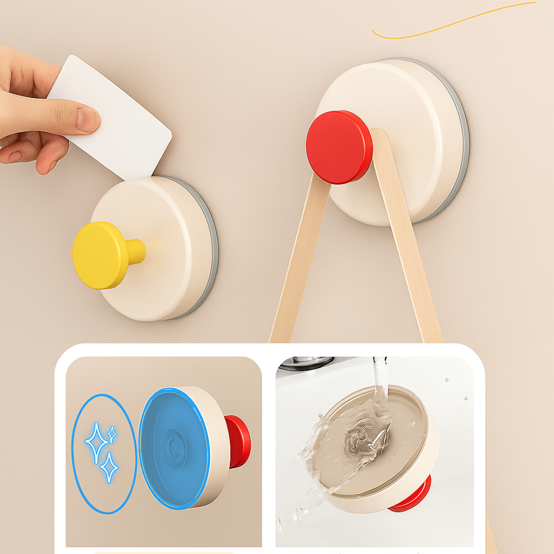 Rotating Vacuum Suction Wall Hooks