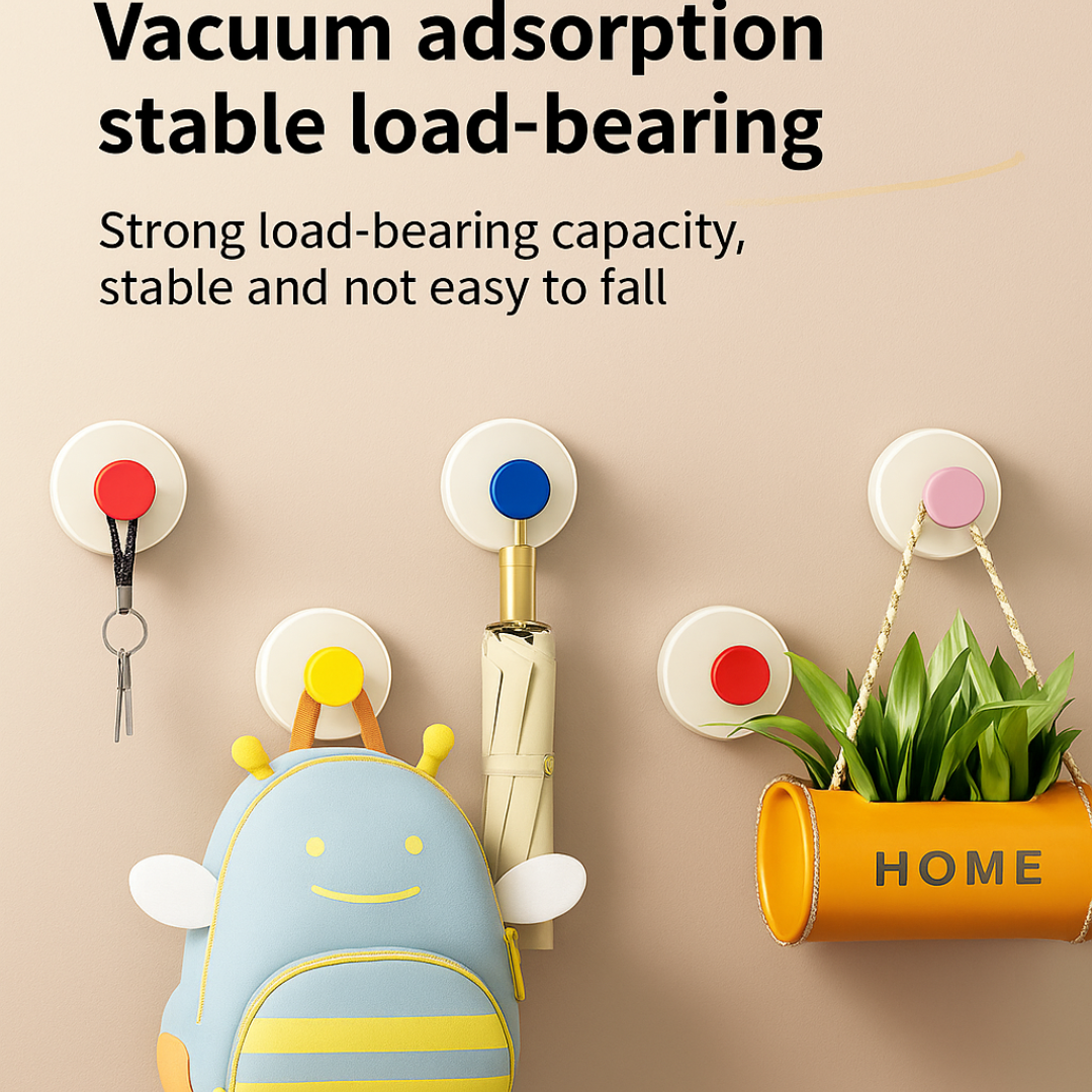 Rotating Vacuum Suction Wall Hooks
