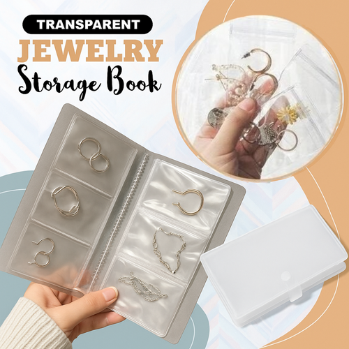Transparent Jewelry Storage Book- 120 slots