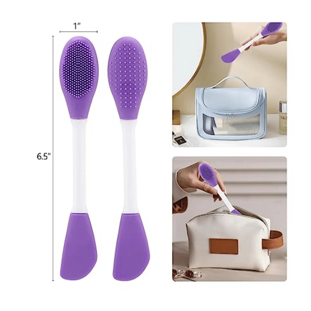 Double Head Silicone Face Mask Brush Applicator (Pack Of 3)