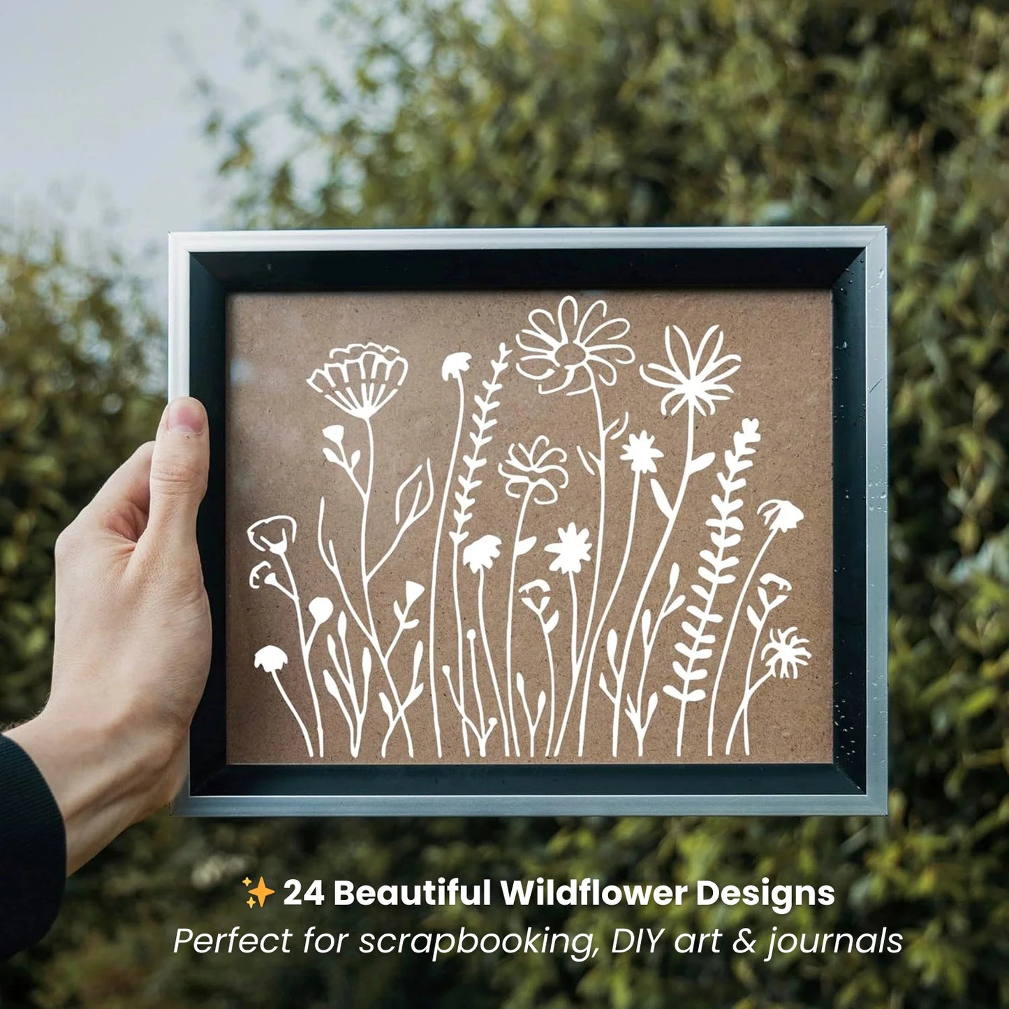 24-Piece Wildflower Stencil Set