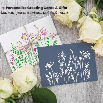 24-Piece Wildflower Stencil Set
