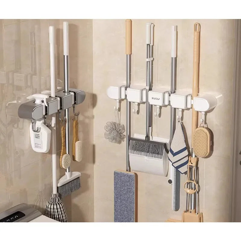 Suction Base Wall Mounted Mop Holder