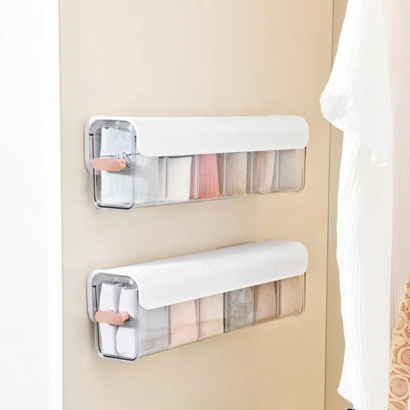 6 Cells Wall Mount Socks Underwear Drawer Organizer