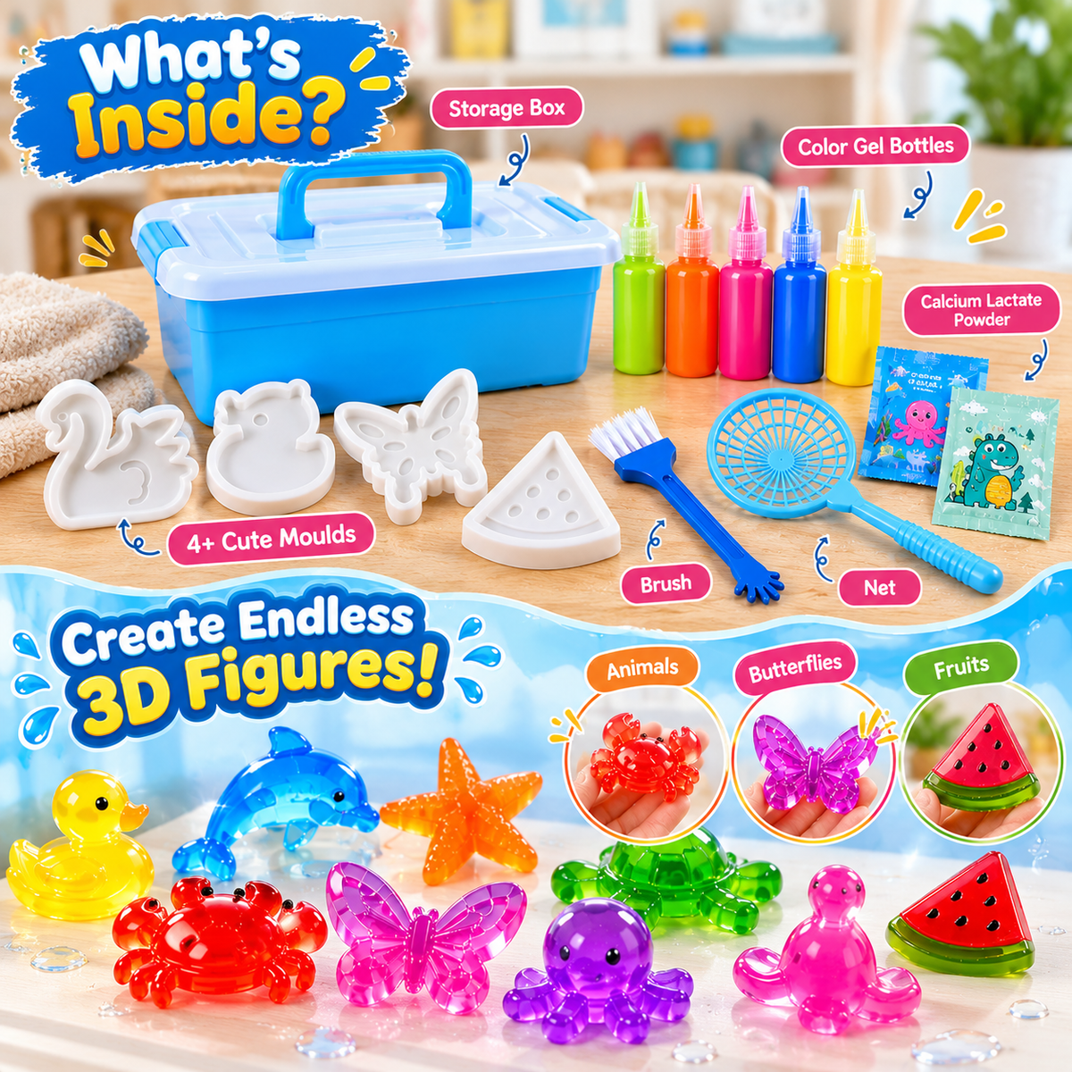 AquaMagic™ – 3D Water Gel Art & Craft Kit for Kids
