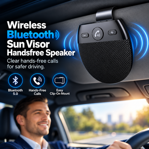 Wireless Bluetooth Sun Visor Handsfree Speaker