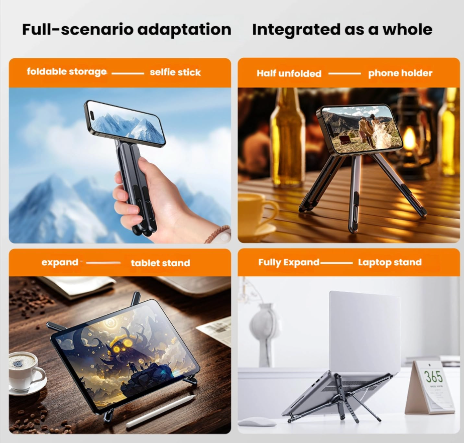Multipurpose 360 Degree Rotating Adjustable Tripod Stand