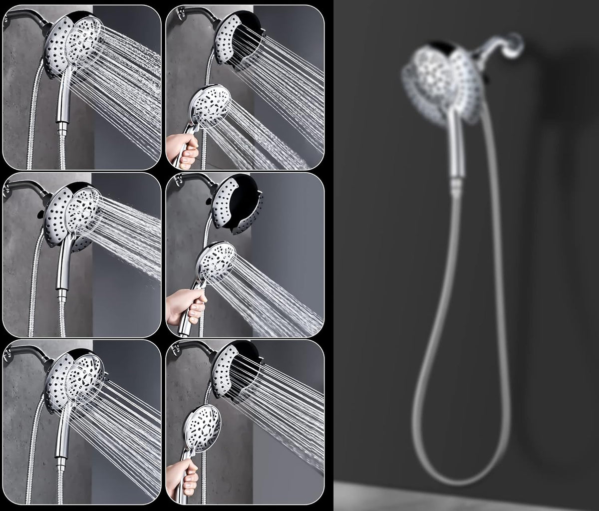 2 In 1 Magnetic & Rotatable Shower Head