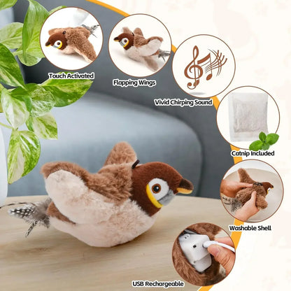 Flappy Chase Bird - Interactive Pet Toy