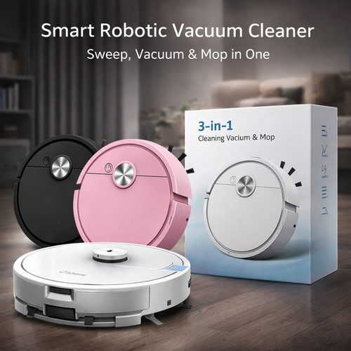 3-in-1 Mini Robotic Sweeper & Vacuum Cleaner