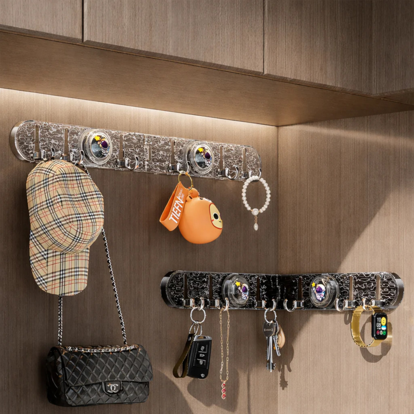 Foldable Corner Suction Hook Rack