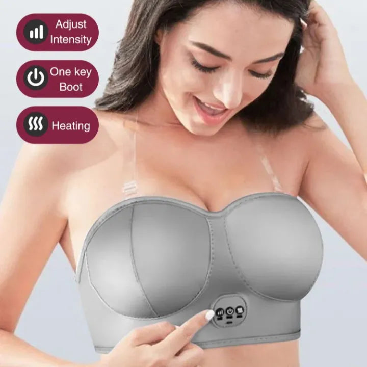 Rechargeable Breast Enhancement Vibrating Massager Bra