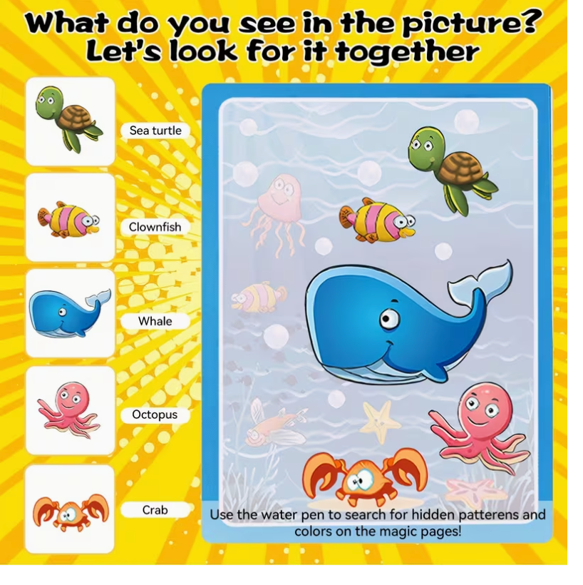 Magic Water Colouring Book