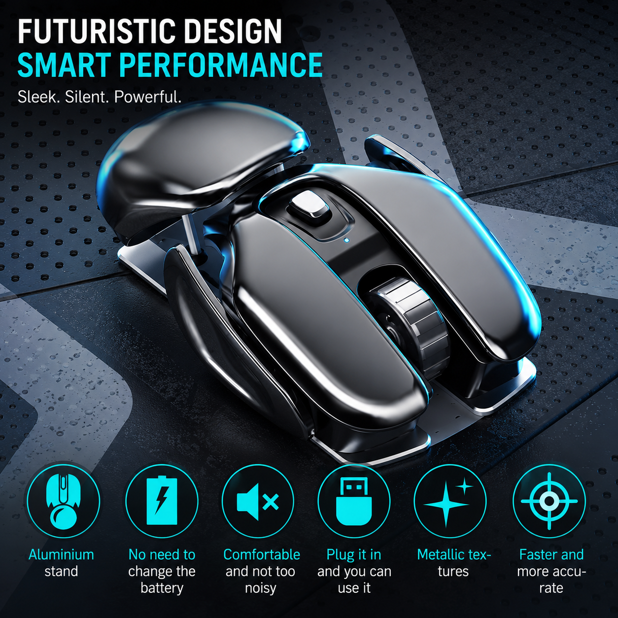 Inphic PX2 Metal Wireless Office & Gaming Mouse