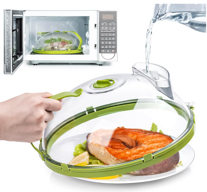 Ventilated Steam-Release Microwave Cover