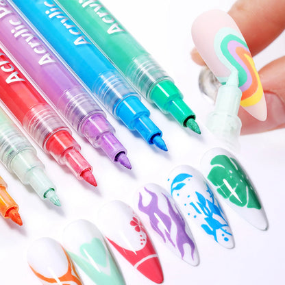 12 Nail Polish Waterproof Pens Set