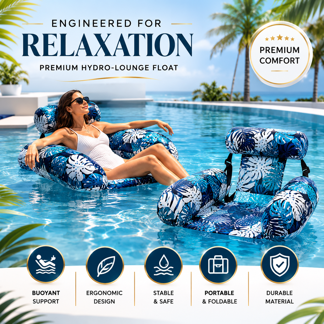 Floating Inflatable Swimming Pool Chair