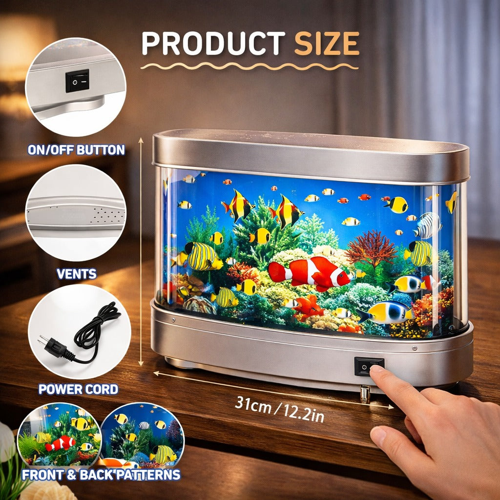 LED Moving Fish Aquarium Lamp