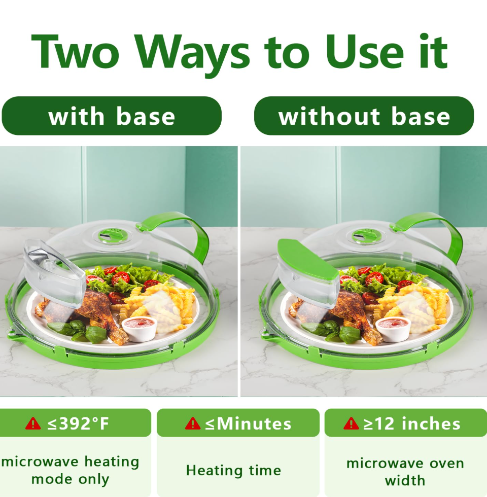 Ventilated Steam-Release Microwave Cover