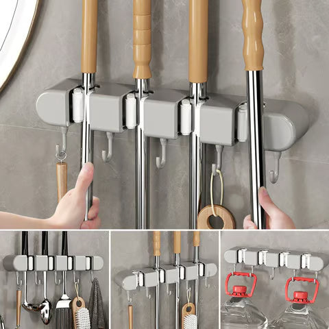 Suction Base Wall Mounted Mop Holder