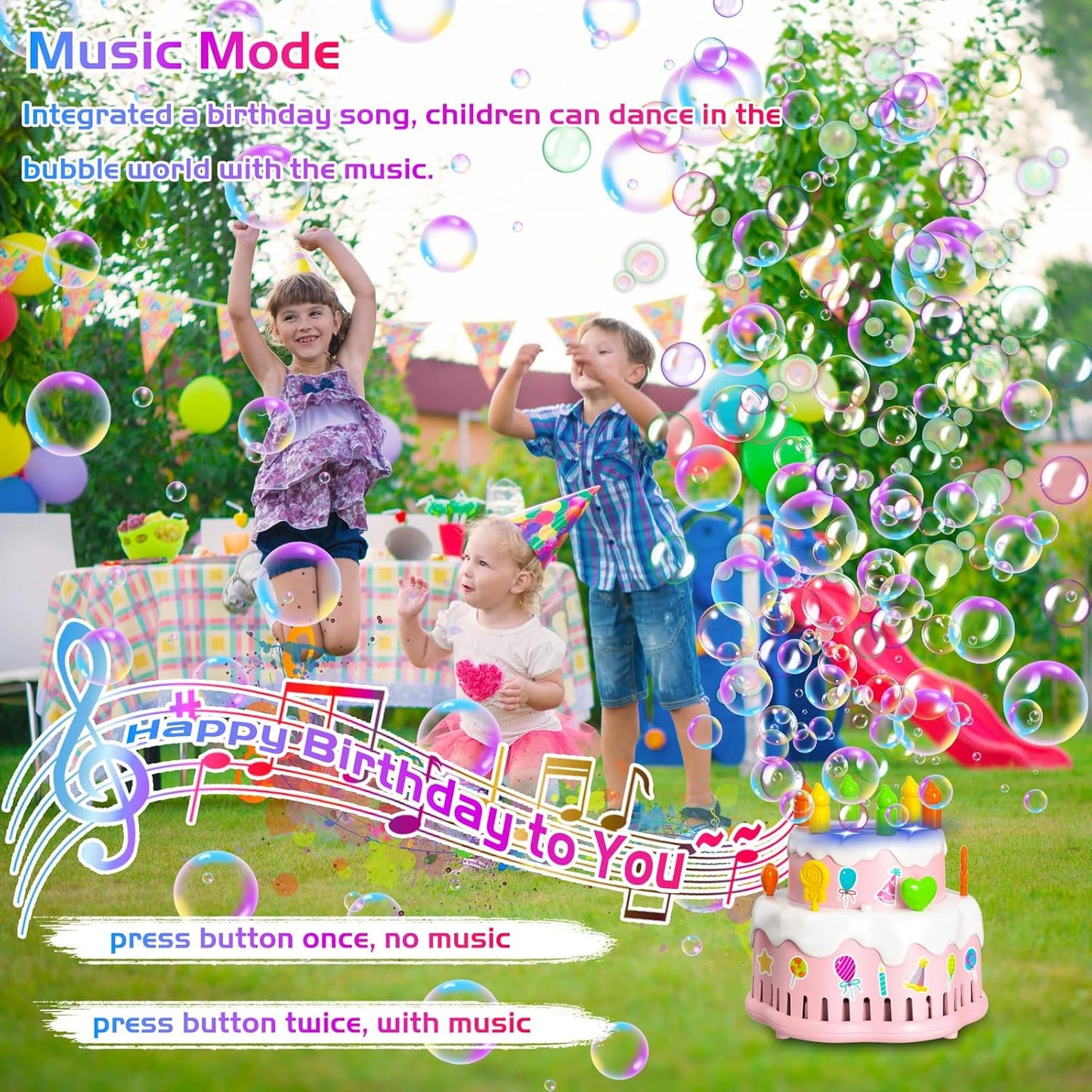 Birthday Cake Bubble Machine