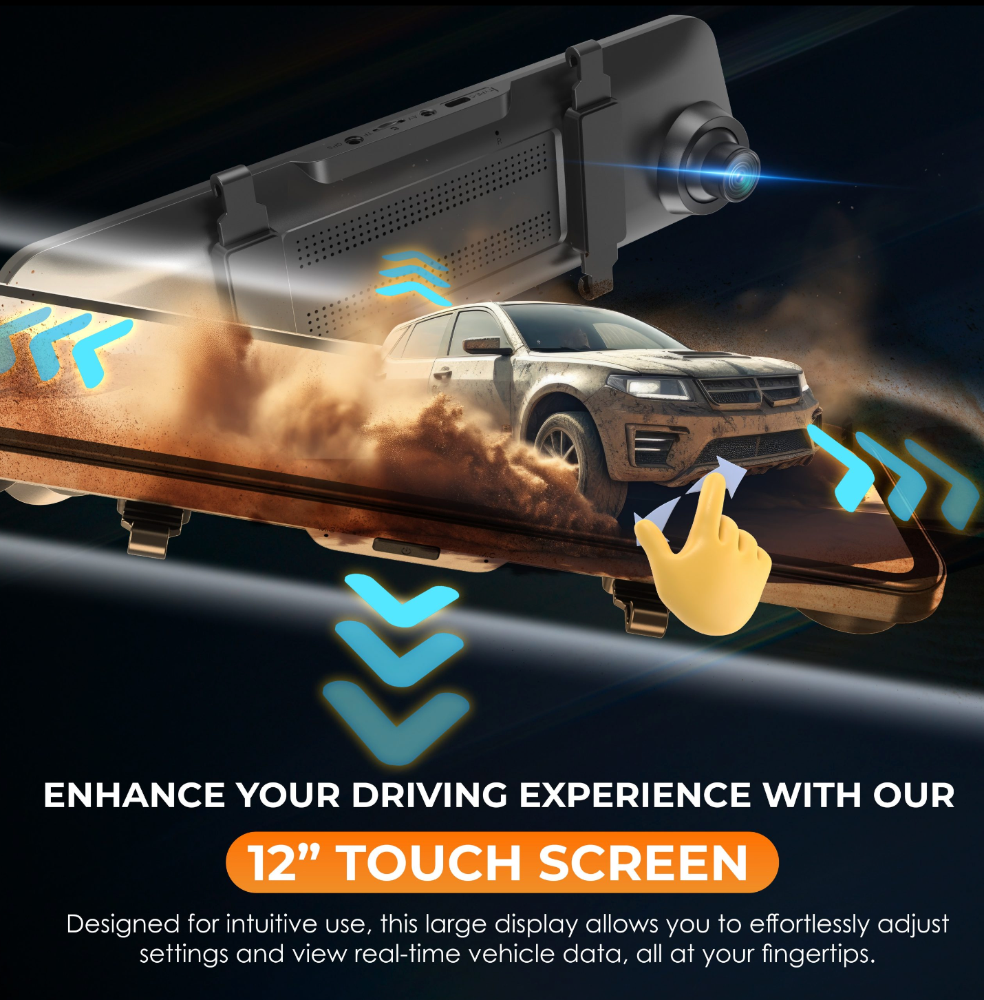 1080P HD Dash Camera Mirror For Car