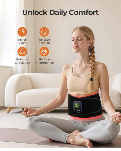Rechargeable Massage Belt with Red Light Therapy