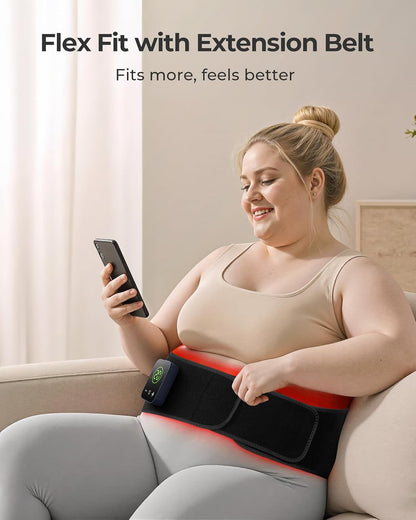 Rechargeable Massage Belt with Red Light Therapy