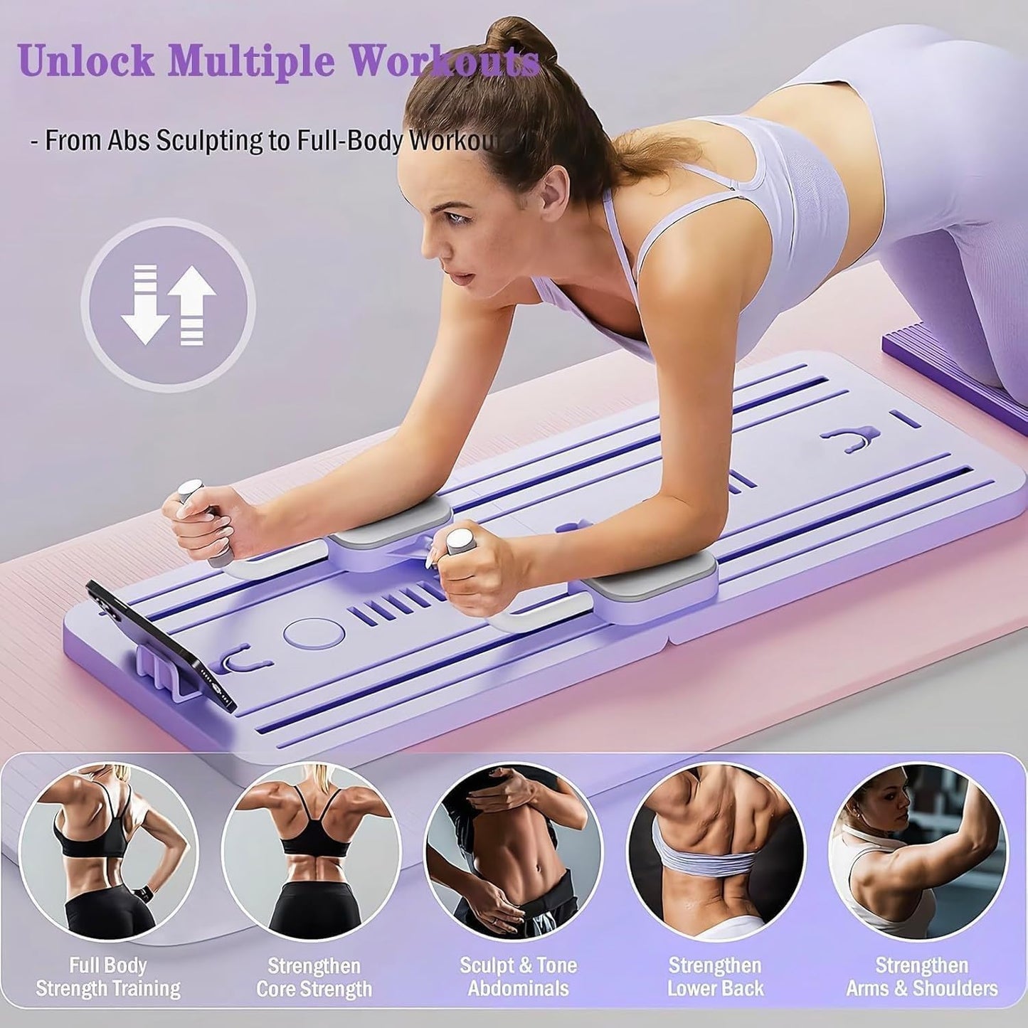 Multifunction & Foldable Pilates Platform With Timer
