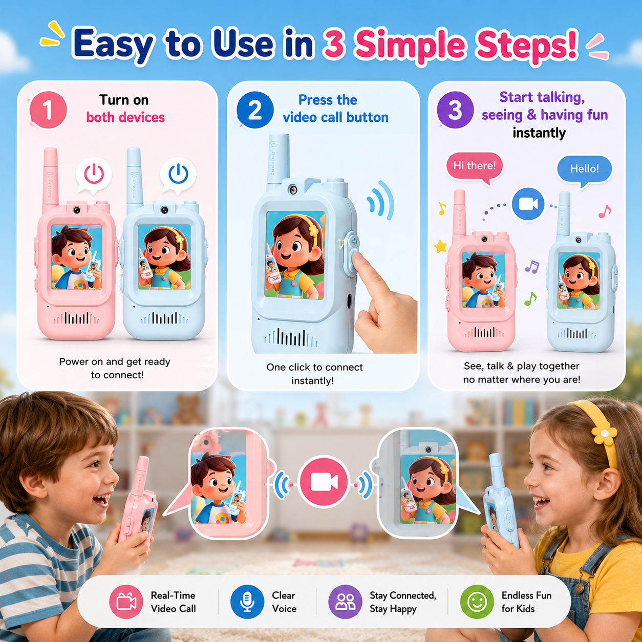 Video Walkie Talkies for Kids