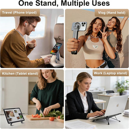 3-in-1 Laptop Foldable Stand (Aluminium)