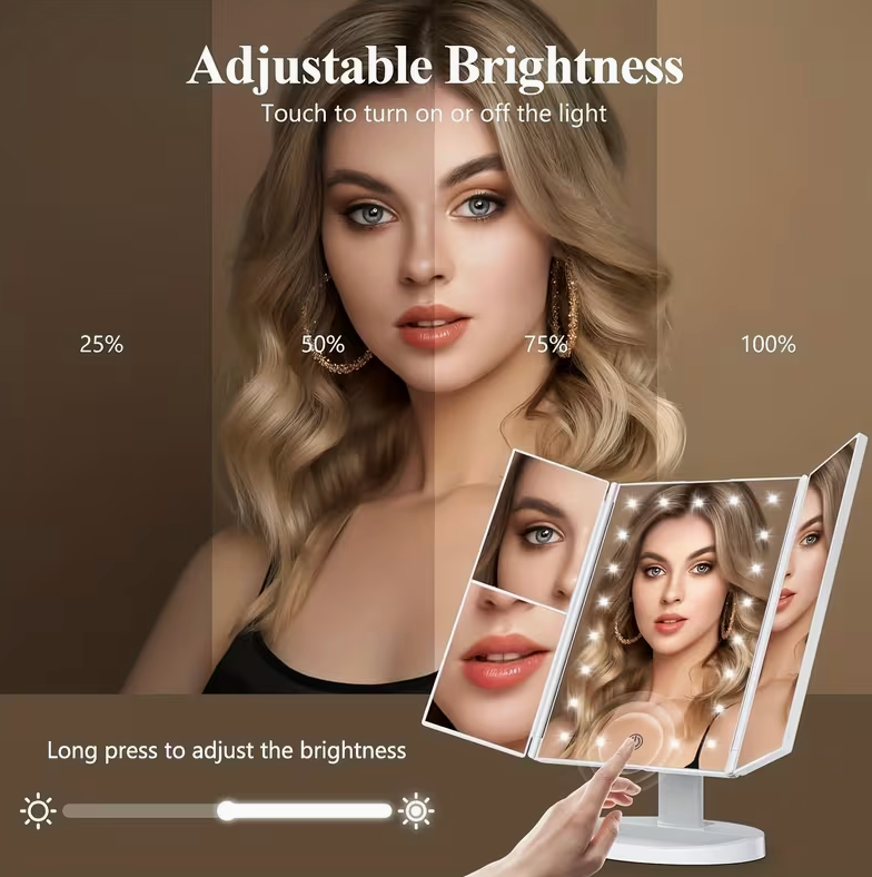 Makeup Mirror With Magnifying Panels