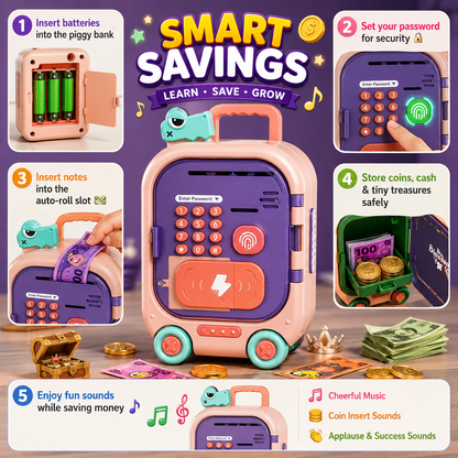 Kids ATM Machine Toy With Fingerprint Password
