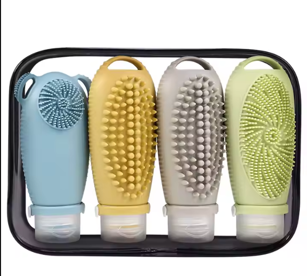 Refill Container Silicone Bottles With Brush (Pack Of 4)
